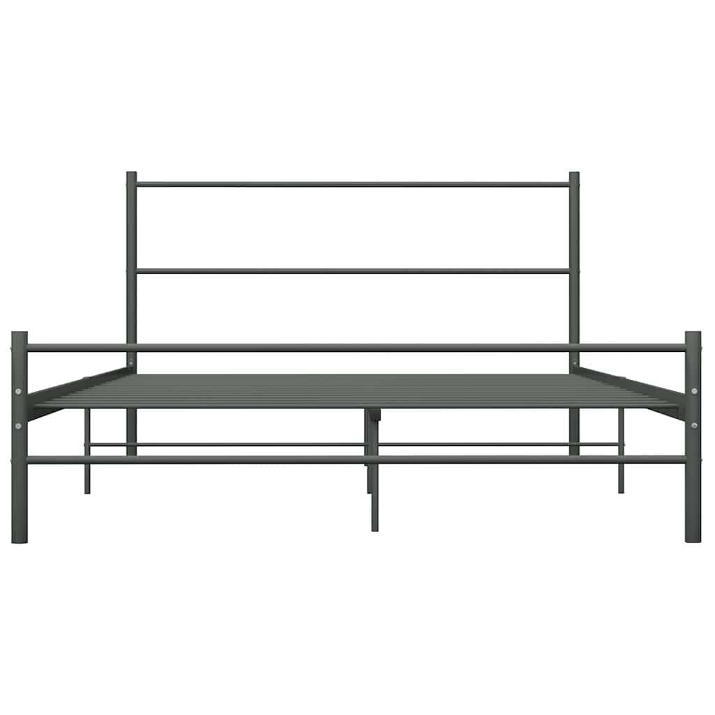 Πλαίσιο Κρεβατιού Γκρι 160 x 200 εκ. Μεταλλικό - PAKOBAZAAR