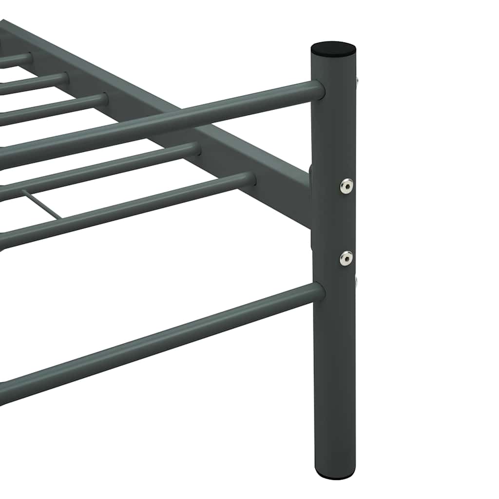 Πλαίσιο Κρεβατιού Γκρι 160 x 200 εκ. Μεταλλικό - PAKOBAZAAR