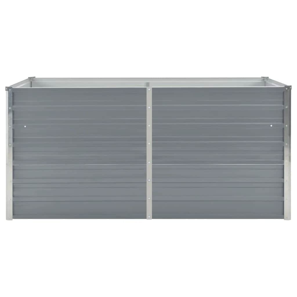 Ζαρντινιέρα Ψηλή Γκρι 160 x 80 x 45 εκ. Γαλβανισμένος Χάλυβας - Pakobazaar