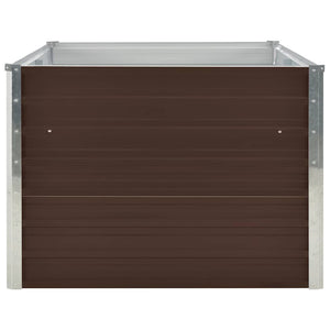 Ζαρντινιέρα Ψηλή Καφέ 160 x 80 x 45 εκ. Γαλβανισμένος Χάλυβας - Pakobazaar