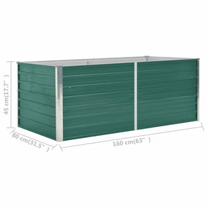Ζαρντινιέρα Ψηλή Πράσινη 160x80x45 εκ. Γαλβανισμένος Χάλυβας