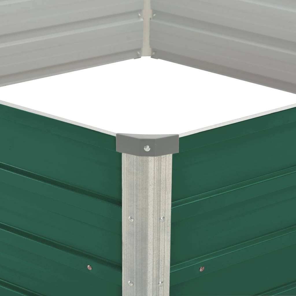 Ζαρντινιέρα Ψηλή Πράσινη 129x129x45 εκ. Γαλβανισμένος Χάλυβας