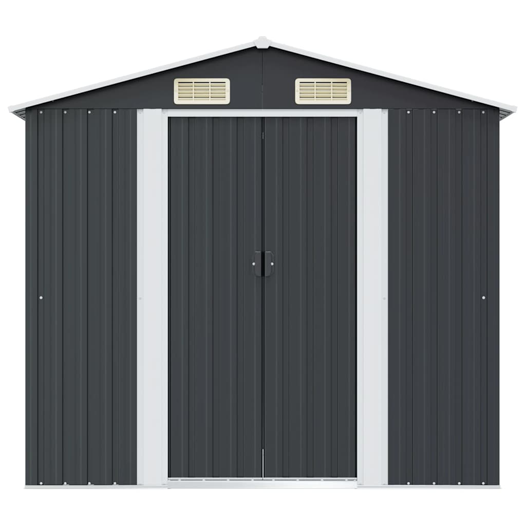 Αποθήκη Κήπου Ανθρακί 204 x 132 x 186 εκ. Ατσάλινη - Pakobazaar