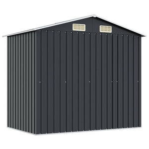 Αποθήκη Κήπου Ανθρακί 204 x 132 x 186 εκ. Ατσάλινη - Pakobazaar