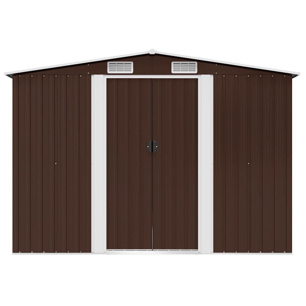 Αποθήκη Κήπου Καφέ 257 x 205 x 178 εκ. Ατσάλινη - Pakobazaar