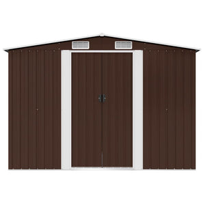 Αποθήκη Κήπου Καφέ 257 x 205 x 178 εκ. Ατσάλινη - Pakobazaar