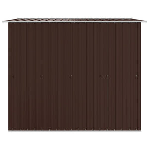 Αποθήκη Κήπου Καφέ 257 x 205 x 178 εκ. Ατσάλινη - Pakobazaar