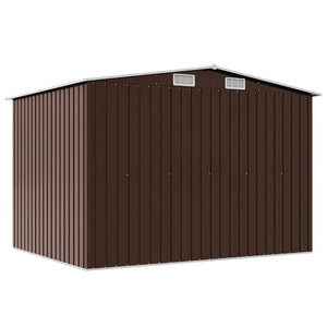 Αποθήκη Κήπου Καφέ 257 x 205 x 178 εκ. Ατσάλινη - Pakobazaar