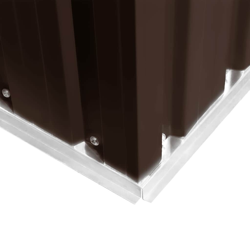 Αποθήκη Κήπου Καφέ 257 x 205 x 178 εκ. Ατσάλινη - Pakobazaar