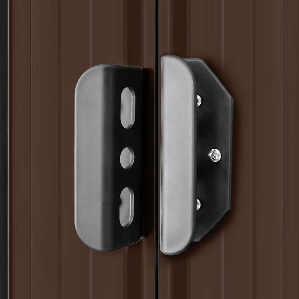 Αποθήκη Κήπου Καφέ 257 x 205 x 178 εκ. Ατσάλινη - Pakobazaar