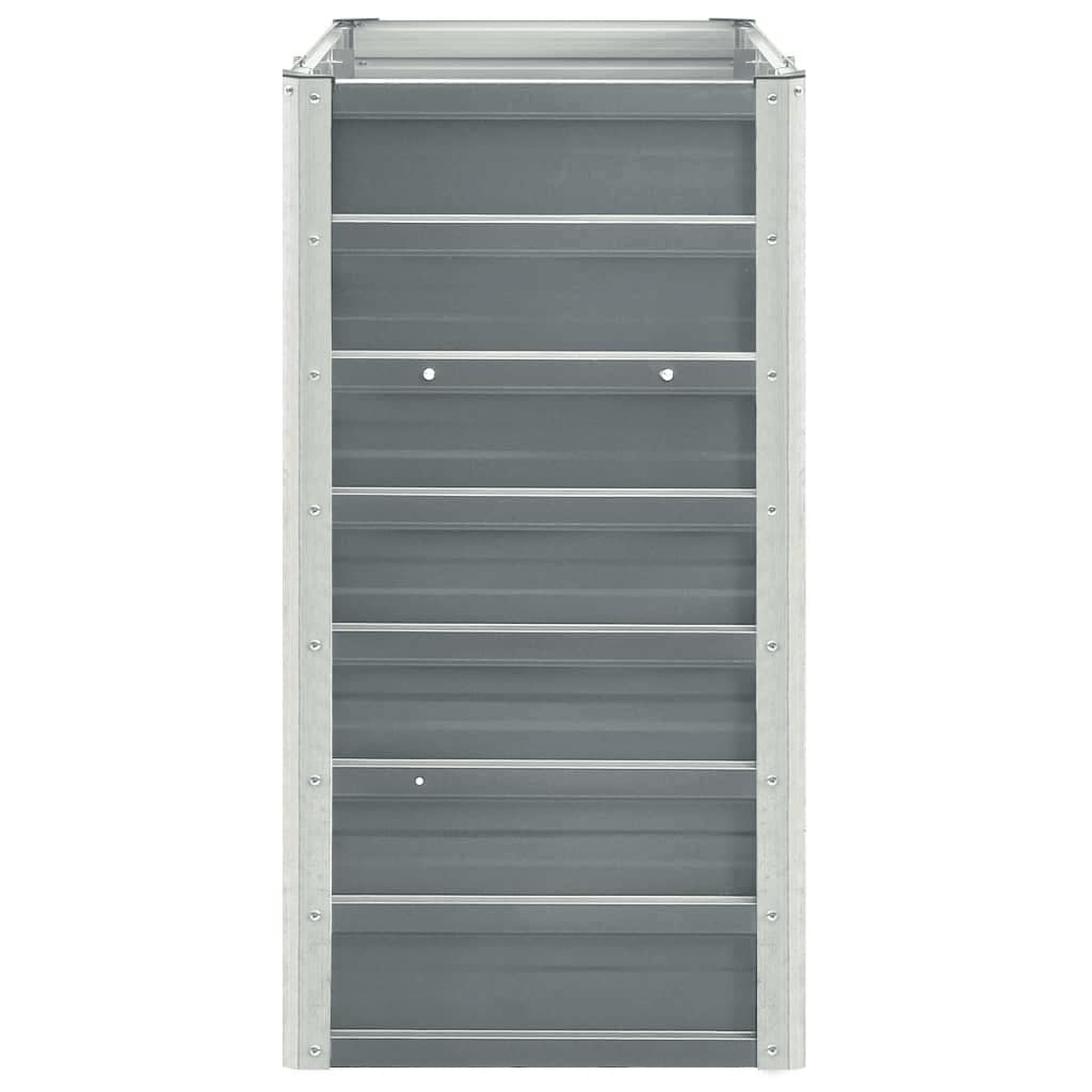 Ζαρντινιέρα Υπερυψωμένη Γκρι 240x40x77 εκ. Γαλβανισμ. Χάλυβας - Pakobazaar