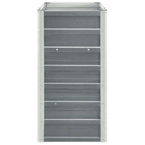 Ζαρντινιέρα Υπερυψωμένη Γκρι 240x40x77 εκ. Γαλβανισμ. Χάλυβας - Pakobazaar