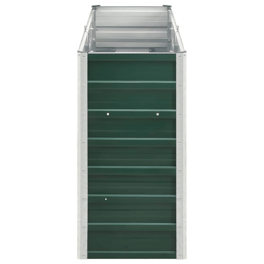 Ζαρντινιέρα Υπερυψωμένη Πράσινη 240x40x77 εκ. Γαλβαν. Χάλυβας - Pakobazaar