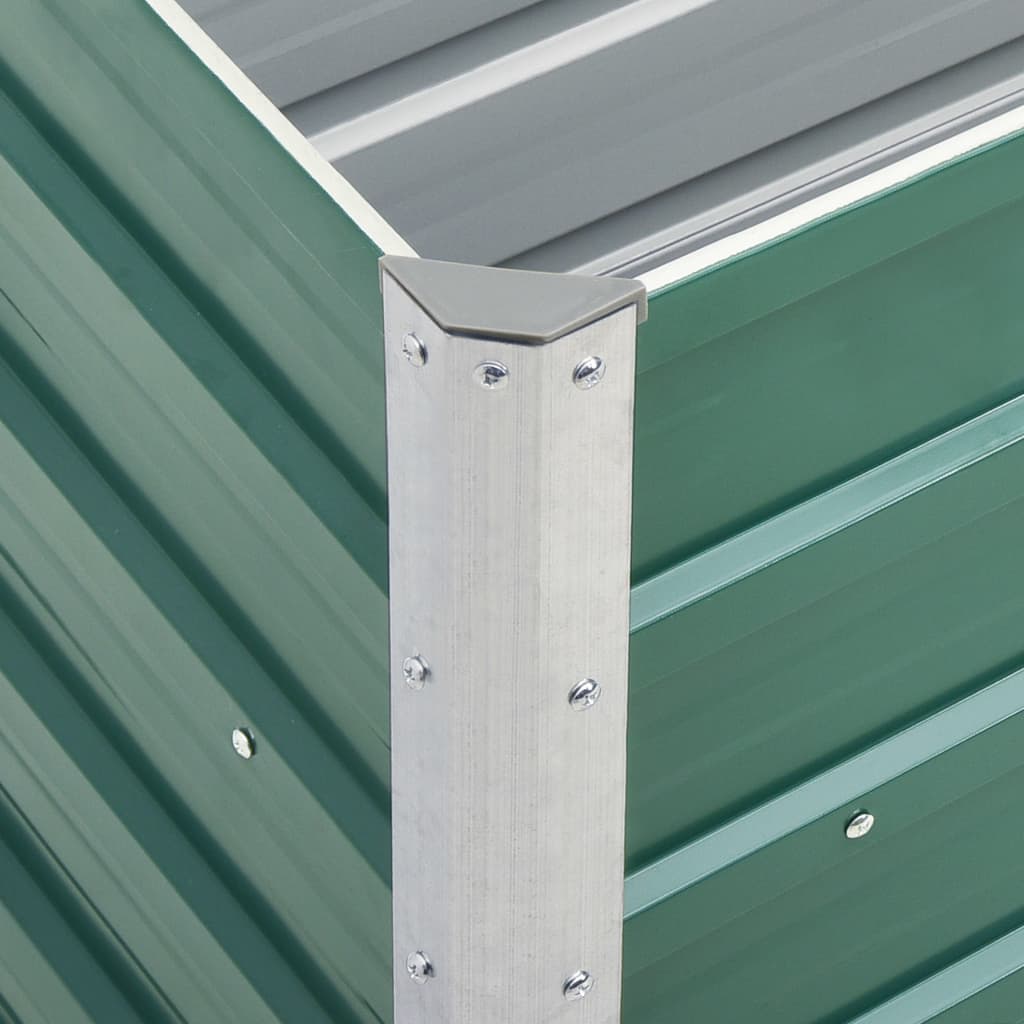 Ζαρντινιέρα Υπερυψωμένη Πράσινη 240x40x77 εκ. Γαλβαν. Χάλυβας - Pakobazaar