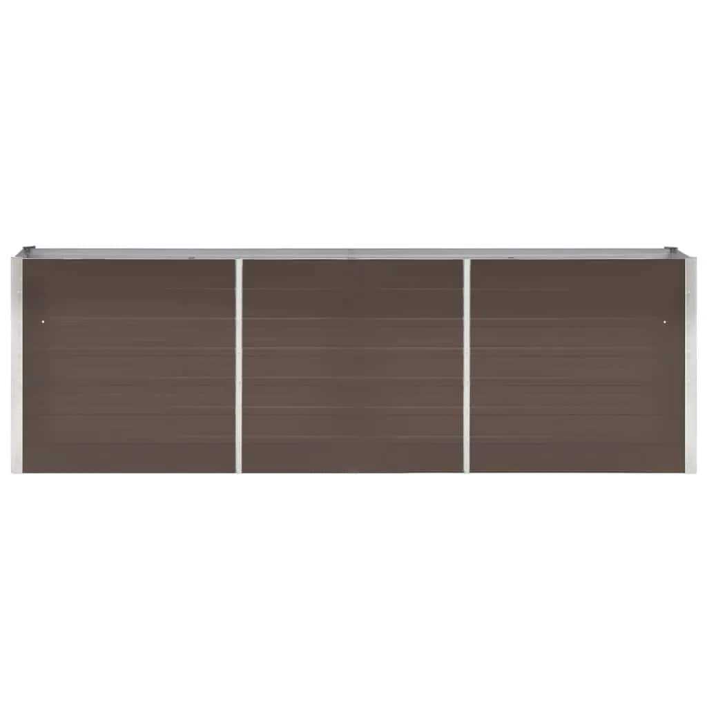 Ζαρντινιέρα Υπερυψωμένη Καφέ 240x40x77 εκ. Γαλβανισμ. Χάλυβας - Pakobazaar