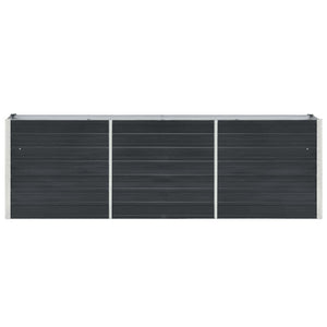 Ζαρντινιέρα Υπερυψωμένη Ανθρακί 240x40x77 εκ. Γαλβαν. Χάλυβας - Pakobazaar