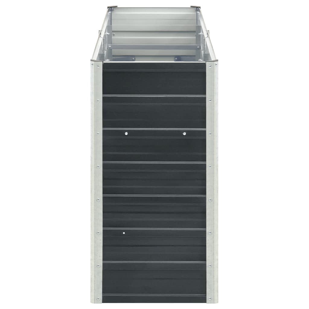 Ζαρντινιέρα Υπερυψωμένη Ανθρακί 240x40x77 εκ. Γαλβαν. Χάλυβας - Pakobazaar