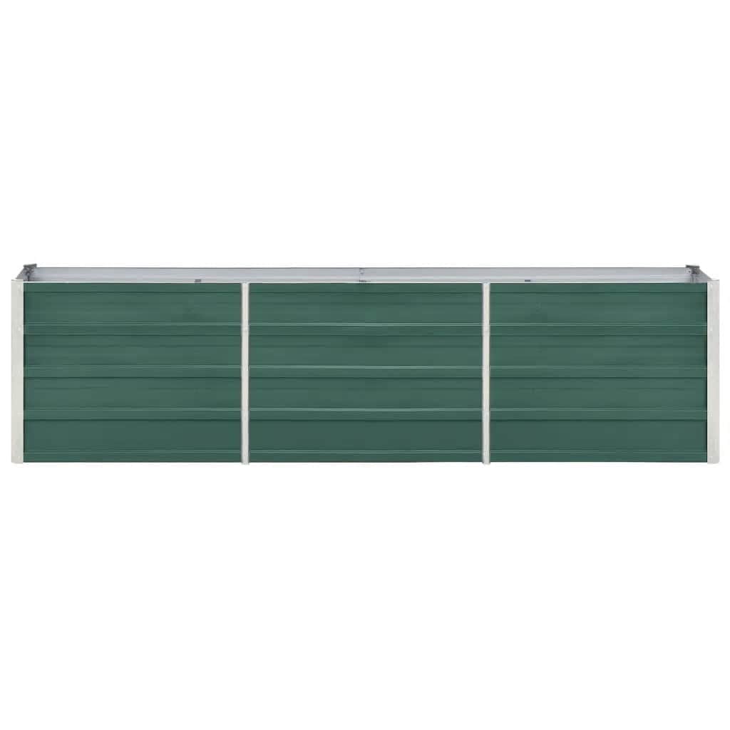 Ζαρντινιέρα Υπερυψωμένη Πράσινη 240x40x45 εκ. Γαλβαν. Χάλυβας - Pakobazaar