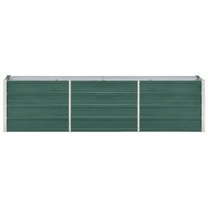 Ζαρντινιέρα Υπερυψωμένη Πράσινη 240x40x45 εκ. Γαλβαν. Χάλυβας - Pakobazaar