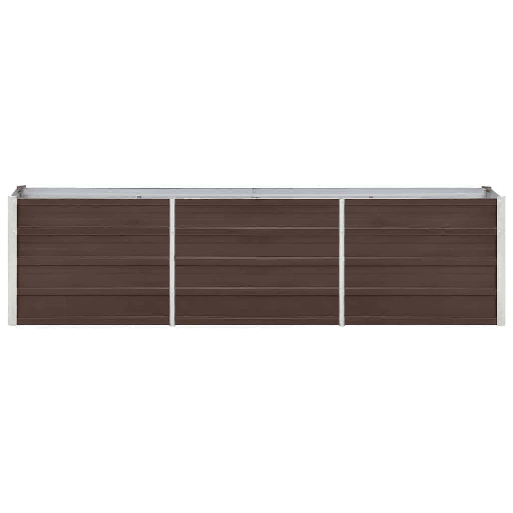 Ζαρντινιέρα Υπερυψωμένη Καφέ 240x40x45 εκ. Γαλβανισμ. Χάλυβας - Pakobazaar