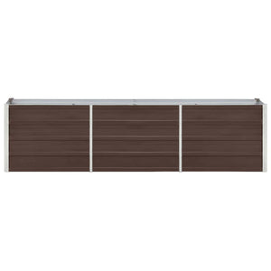 Ζαρντινιέρα Υπερυψωμένη Καφέ 240x40x45 εκ. Γαλβανισμ. Χάλυβας - Pakobazaar