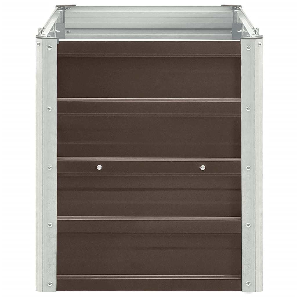 Ζαρντινιέρα Υπερυψωμένη Καφέ 240x40x45 εκ. Γαλβανισμ. Χάλυβας - Pakobazaar