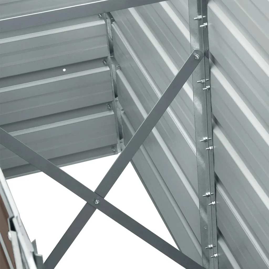 Ζαρντινιέρα Υπερυψωμένη Καφέ 240x40x45 εκ. Γαλβανισμ. Χάλυβας - Pakobazaar