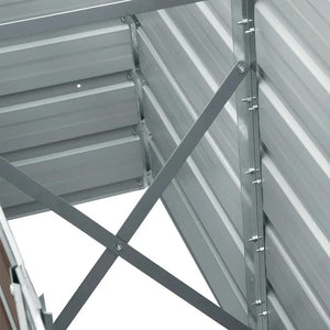 Ζαρντινιέρα Υπερυψωμένη Καφέ 240x40x45 εκ. Γαλβανισμ. Χάλυβας - Pakobazaar