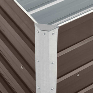 Ζαρντινιέρα Υπερυψωμένη Καφέ 240x40x45 εκ. Γαλβανισμ. Χάλυβας - Pakobazaar