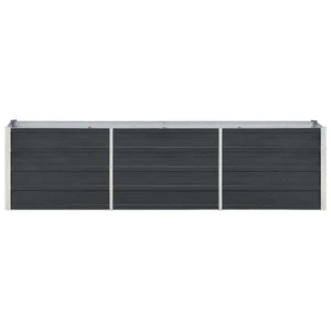 Ζαρντινιέρα Υπερυψωμένη Ανθρακί 240x40x45 εκ. Γαλβαν. Χάλυβας - Pakobazaar