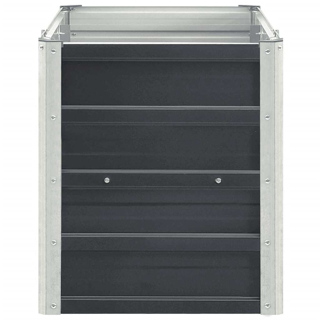 Ζαρντινιέρα Υπερυψωμένη Ανθρακί 240x40x45 εκ. Γαλβαν. Χάλυβας - Pakobazaar
