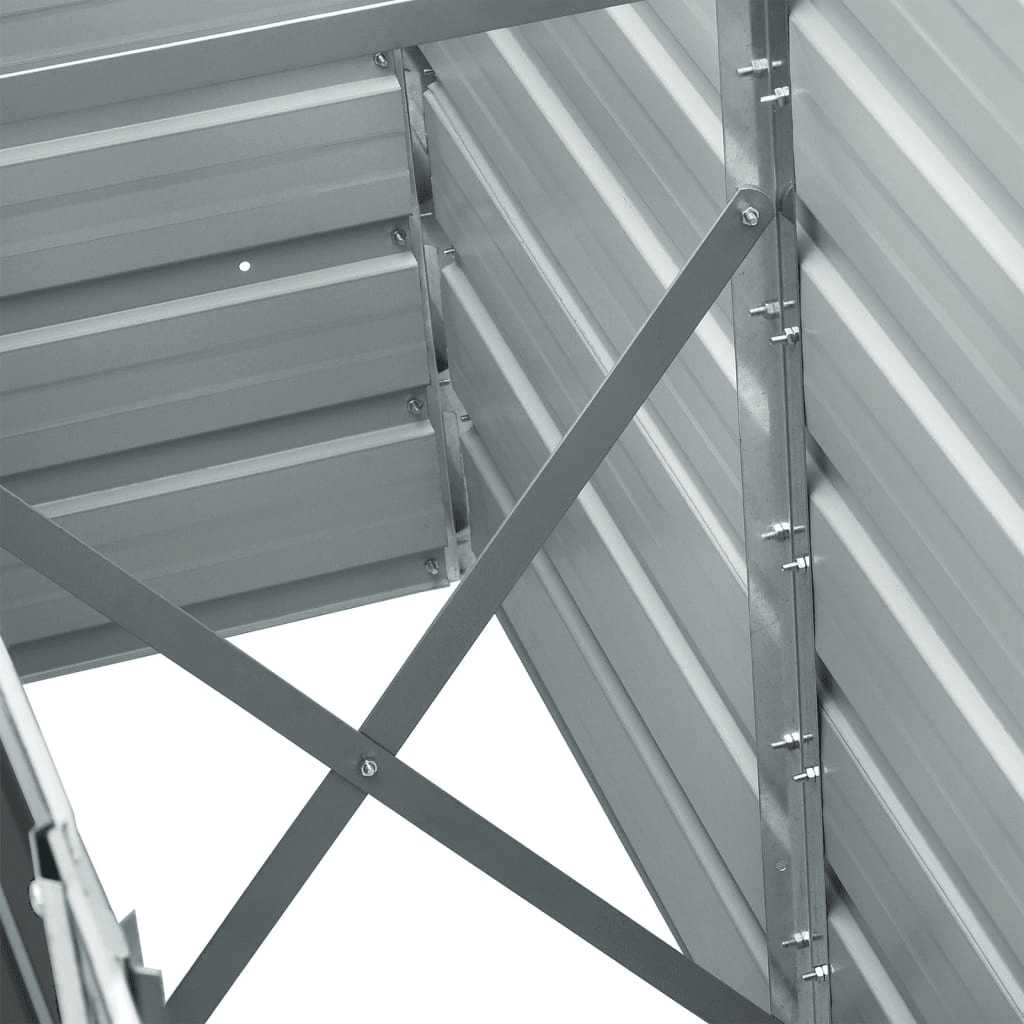 Ζαρντινιέρα Υπερυψωμένη Ανθρακί 240x40x45 εκ. Γαλβαν. Χάλυβας - Pakobazaar