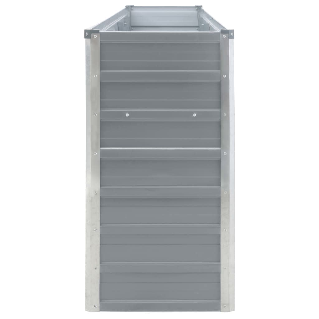 Ζαρντινιέρα Ψηλή Γκρι 320 x 40 x 77 εκ. Γαλβανισμένος Χάλυβας - Pakobazaar