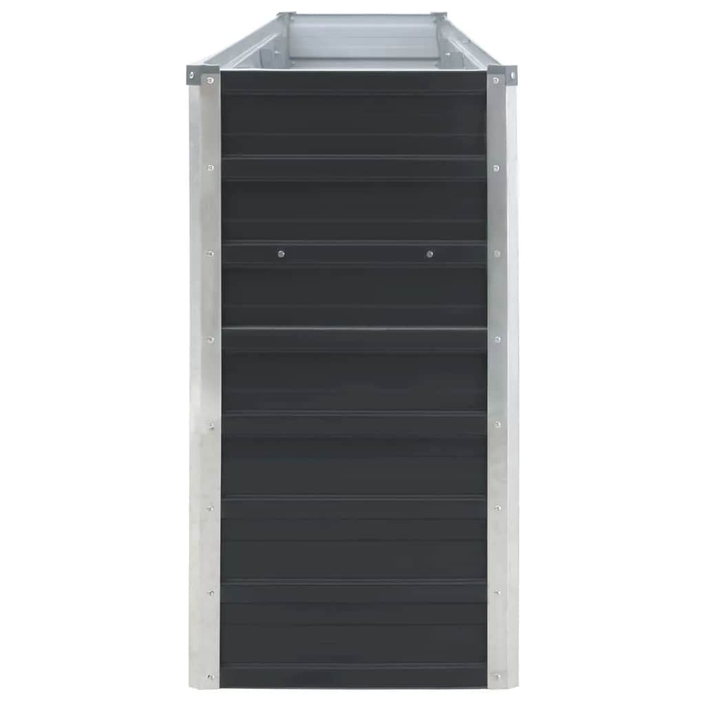 Ζαρντινιέρα Ψηλή Ανθρακί 320x40x77 εκ. Γαλβανισμένος Χάλυβας - Pakobazaar