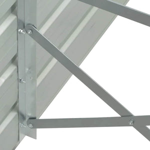 Ζαρντινιέρα Ψηλή Ανθρακί 320x40x77 εκ. Γαλβανισμένος Χάλυβας - Pakobazaar