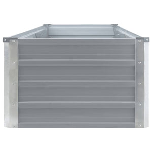Ζαρντινιέρα Υπερυψωμένη Γκρι 320x40x45 εκ. Γαλβανισμ. Χάλυβας - Pakobazaar