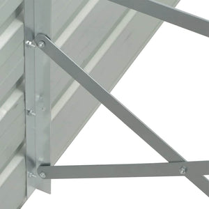 Ζαρντινιέρα Υπερυψωμένη Γκρι 320x40x45 εκ. Γαλβανισμ. Χάλυβας - Pakobazaar