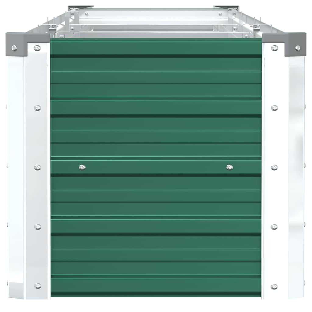 Ζαρντινιέρα Υπερυψωμένη Πράσινη 320x40x45 εκ. Γαλβαν. Χάλυβας