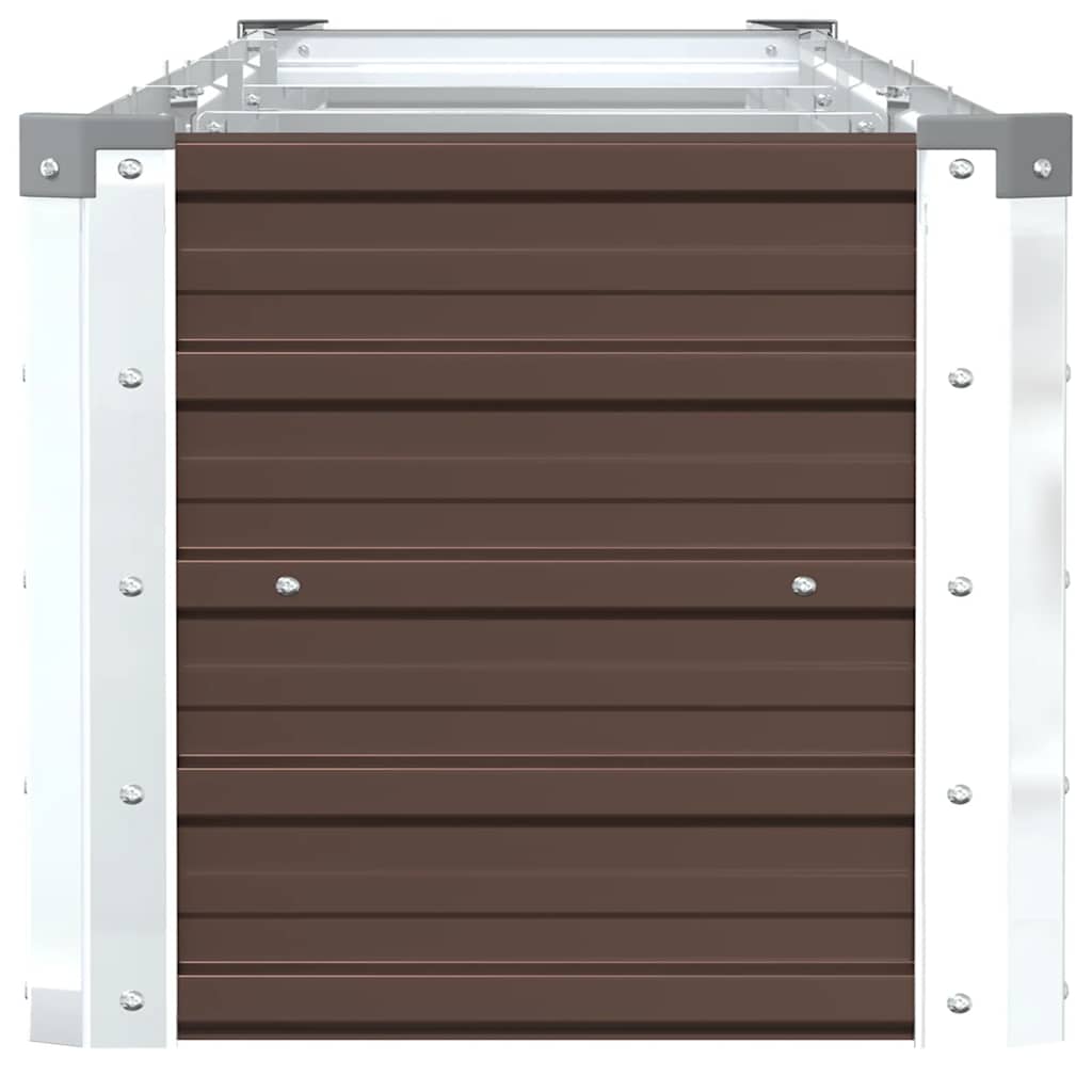 Ζαρντινιέρα Υπερυψωμένη Καφέ 320x40x45 εκ. Γαλβανισμ. Χάλυβας - Pakobazaar