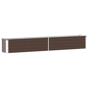 Ζαρντινιέρα Υπερυψωμένη Καφέ 320x40x45 εκ. Γαλβανισμ. Χάλυβας - Pakobazaar
