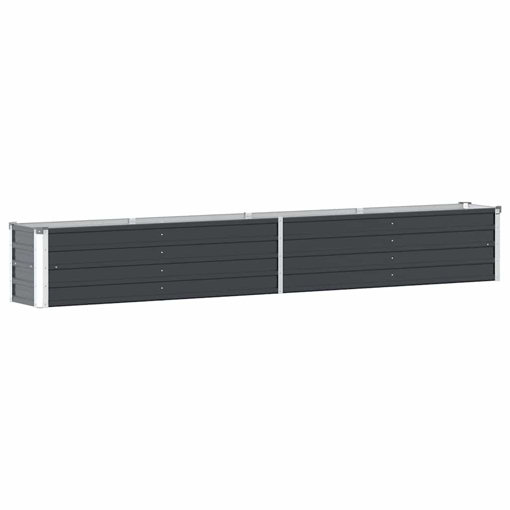 Ζαρντινιέρα Υπερυψωμένη Ανθρακί 320x40x45 εκ. Γαλβαν. Χάλυβας - Pakobazaar