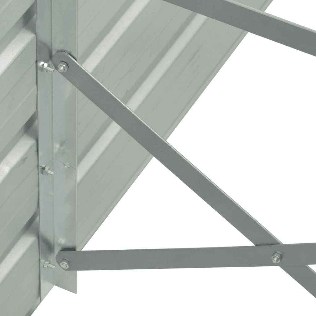 Ζαρντινιέρα Υπερυψωμένη Γκρι 400x80x45 εκ. Γαλβαν. Χάλυβας - Pakobazaar