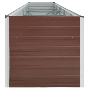 Ζαρντινιέρα Υπερυψωμένη Καφέ 400x80x45 εκ. Γαλβαν. Χάλυβας - Pakobazaar