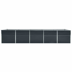 Ζαρντινιέρα Υπερυψωμένη Ανθρακί 400x80x45 εκ. Γαλβαν. Χάλυβας - Pakobazaar