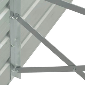 Ζαρντινιέρα Υπερυψωμένη Γκρι 400x80x77 εκ. Γαλβαν. Χάλυβας - Pakobazaar