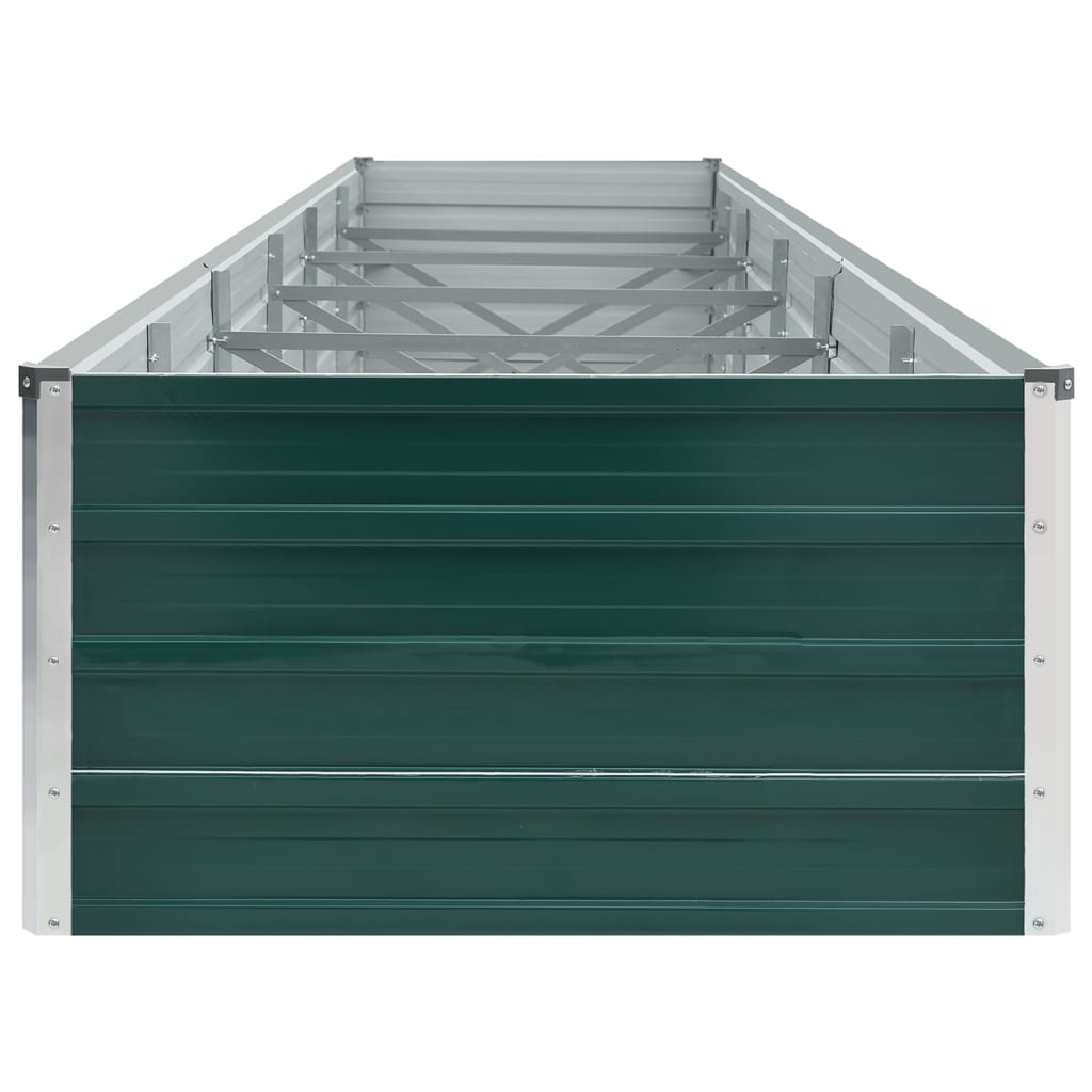 Ζαρντινιέρα Υπερυψωμένη Πράσινη 480x80x45 εκ. Γαλβαν. Χάλυβας - Pakobazaar