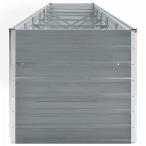 Ζαρντινιέρα Υπερυψωμένη Γκρι 480x80x77 εκ. Γαλβαν. Χάλυβας - Pakobazaar