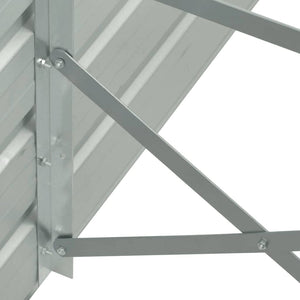 Ζαρντινιέρα Υπερυψωμένη Γκρι 480x80x77 εκ. Γαλβαν. Χάλυβας - Pakobazaar