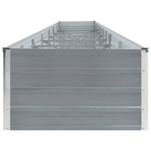 Ζαρντινιέρα Υπερυψωμένη Γκρι 600x80x45 εκ. Γαλβαν. Χάλυβας