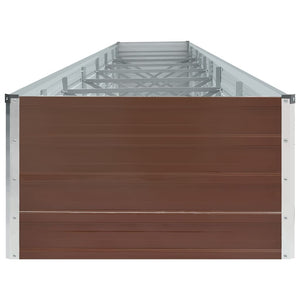 Ζαρντινιέρα Υπερυψωμένη Καφέ 600x80x45 εκ. Γαλβαν. Χάλυβας - Pakobazaar